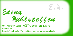 edina muhlsteffen business card